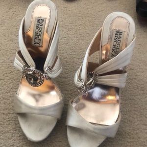 Badgley mischka cream high heels